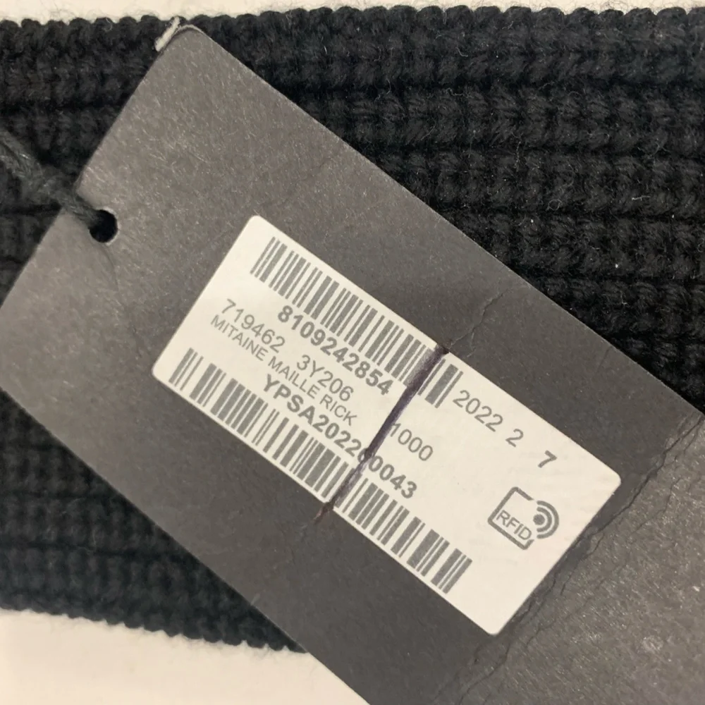 SAINT LAURENT Wool Fingerless Gloves In Black Size M